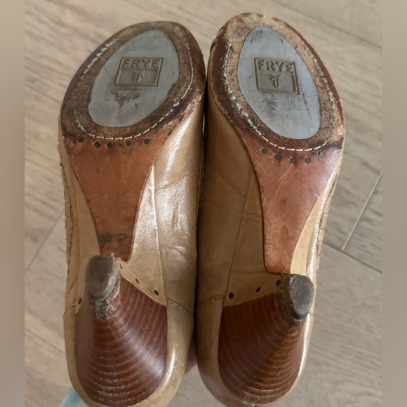 Frye Maya Woven Peep Toe Heeled Shoes Size 6 - Picture 6 of 10